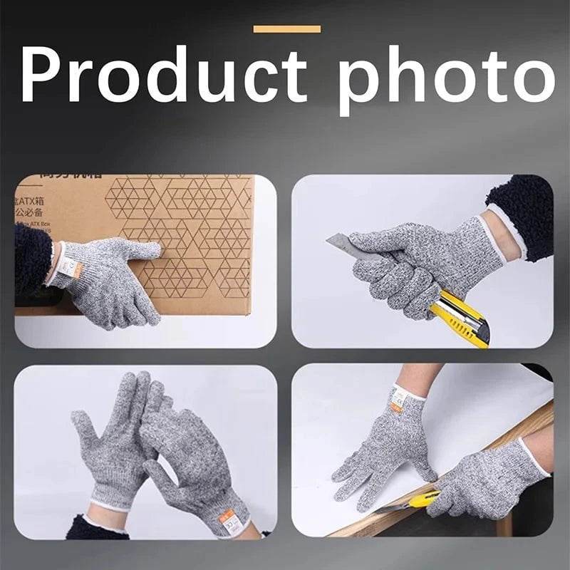 Nic's Electronics Security Protection Anti-Cut Gloves, Cut proof, stab resistant, stainless steel wire, metal mesh, butcher  work