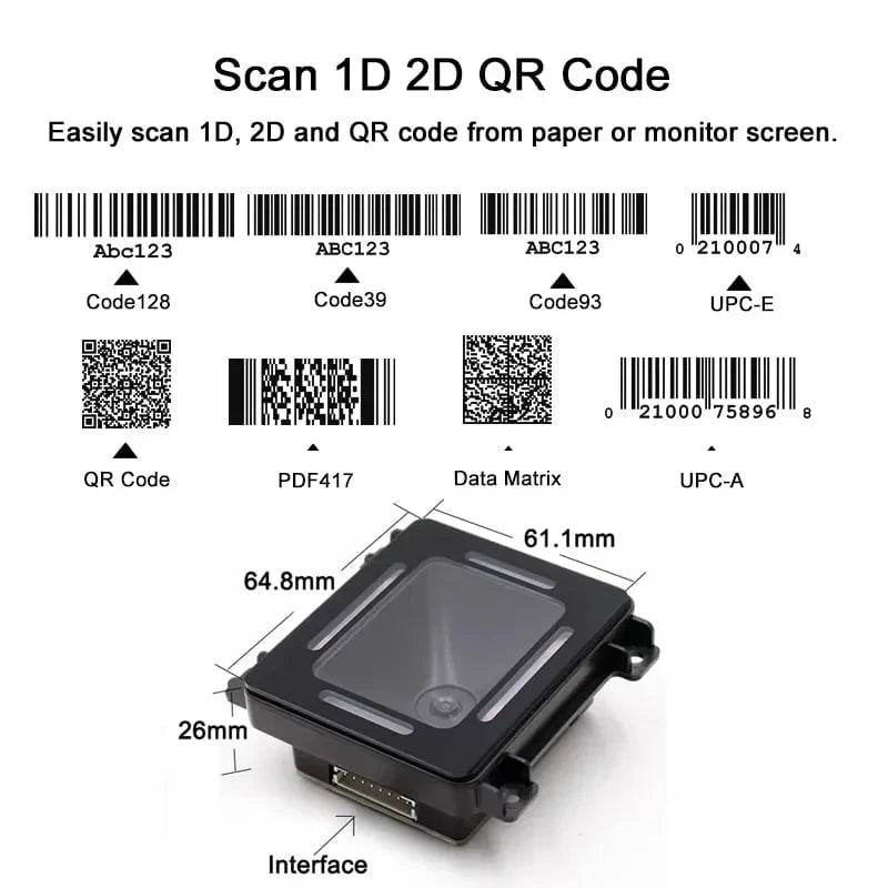 EP8280L Embedded Barcode Scanner for Self-Service Kiosks - Nic's Electronics