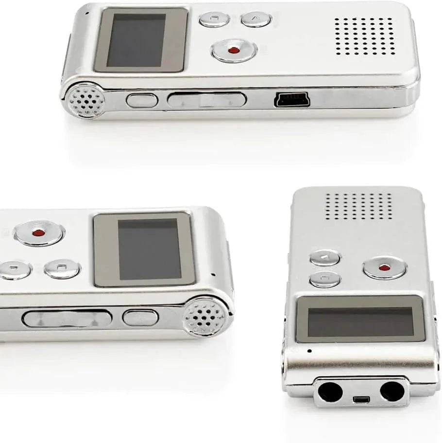 Silvery Mini Voice-Activated Digital Recorder with USB - Nic's Electronics