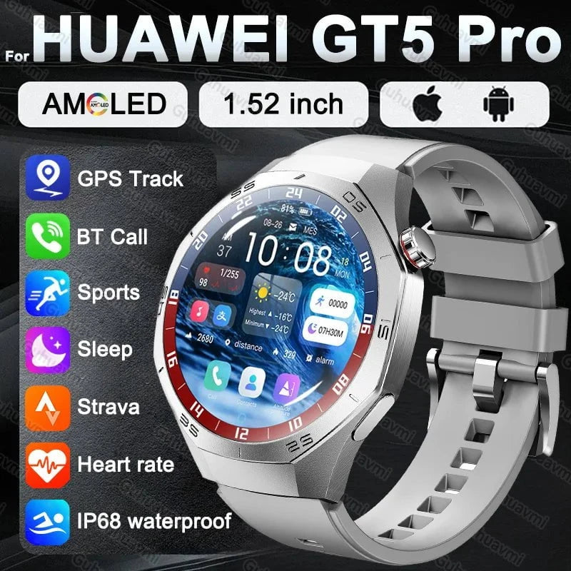 Nic's Electronics Silver / BUSINESS FASHION Smart Watch 5 Pro with AMOLED Display