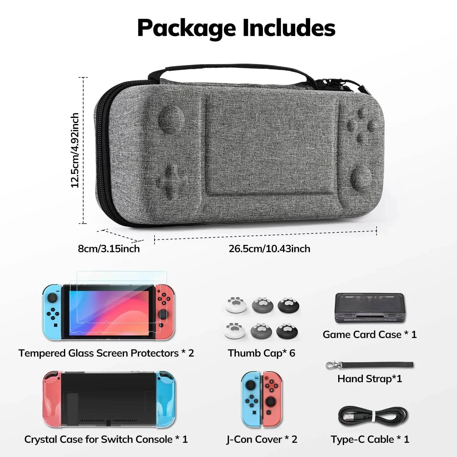 Ultimate Switch Starter Kit with Carrying Case & Screen Protector - Nic's Electronics