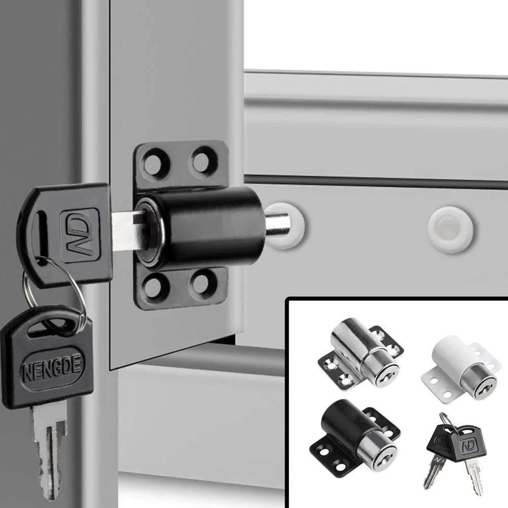 Childproof Sliding Door Locks with Keys - Nic's Electronics