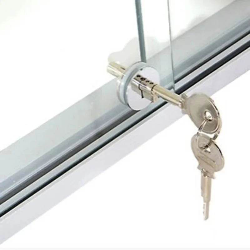 Nic's Electronics Sliding Glass Showcase Lock Cabinet Display Showcase Drawer Case Sliding Glass Push Door Ratchet Lock All Keyed Alike