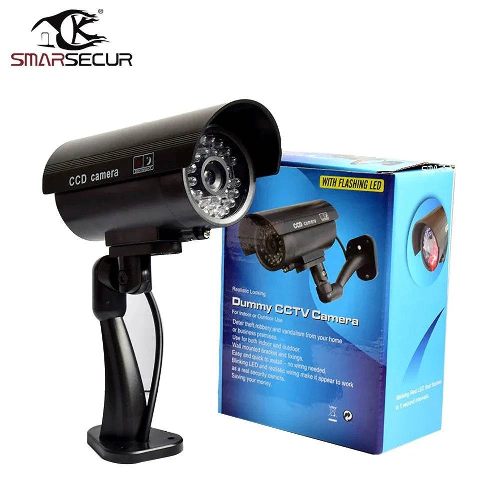 Smarsecur Fake Security Camera with Flashing LED Light - Nic's Electronics