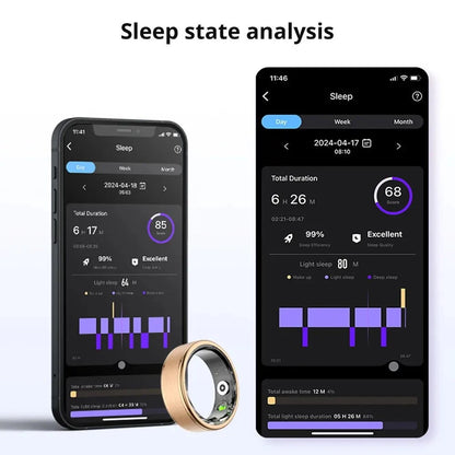 Nic's Electronics Smart Fitness Ring with 39-Day Battery