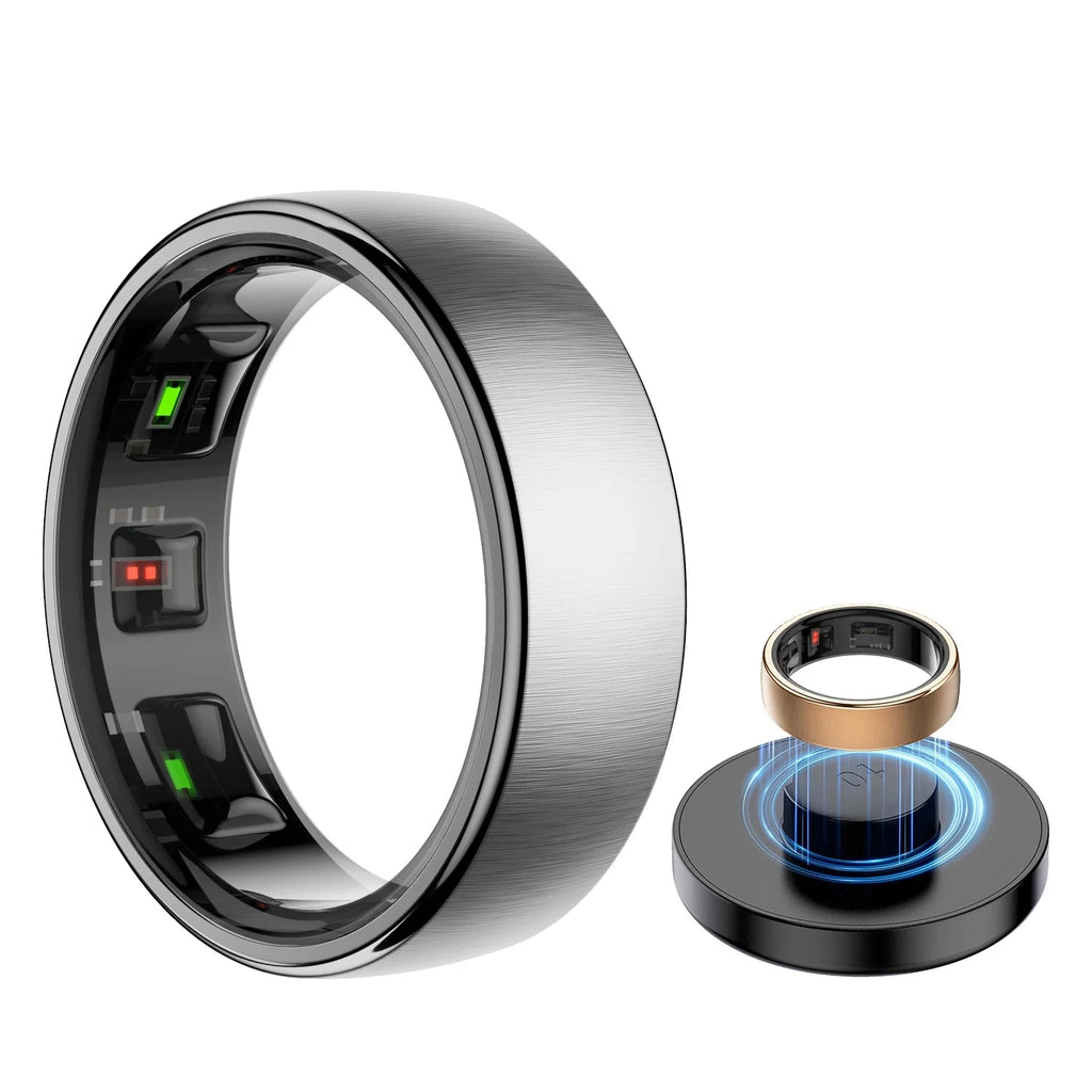 Nic's Electronics Smart Health Ring with Charging Dock