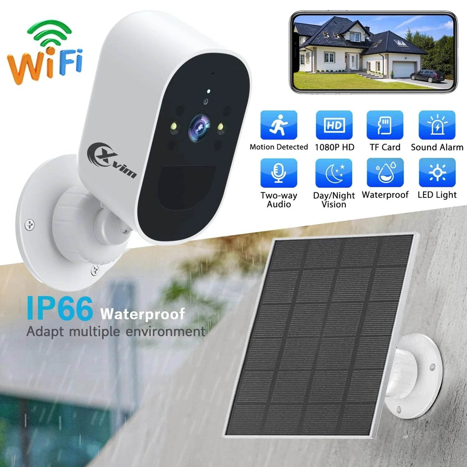 Solar Wireless Security Camera with 1080P & 2-Way Audio - Nic's Electronics
