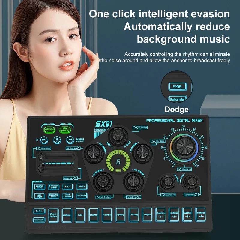Professional Audio Mixing Console with Microphone Amplifier - Nic's Electronics