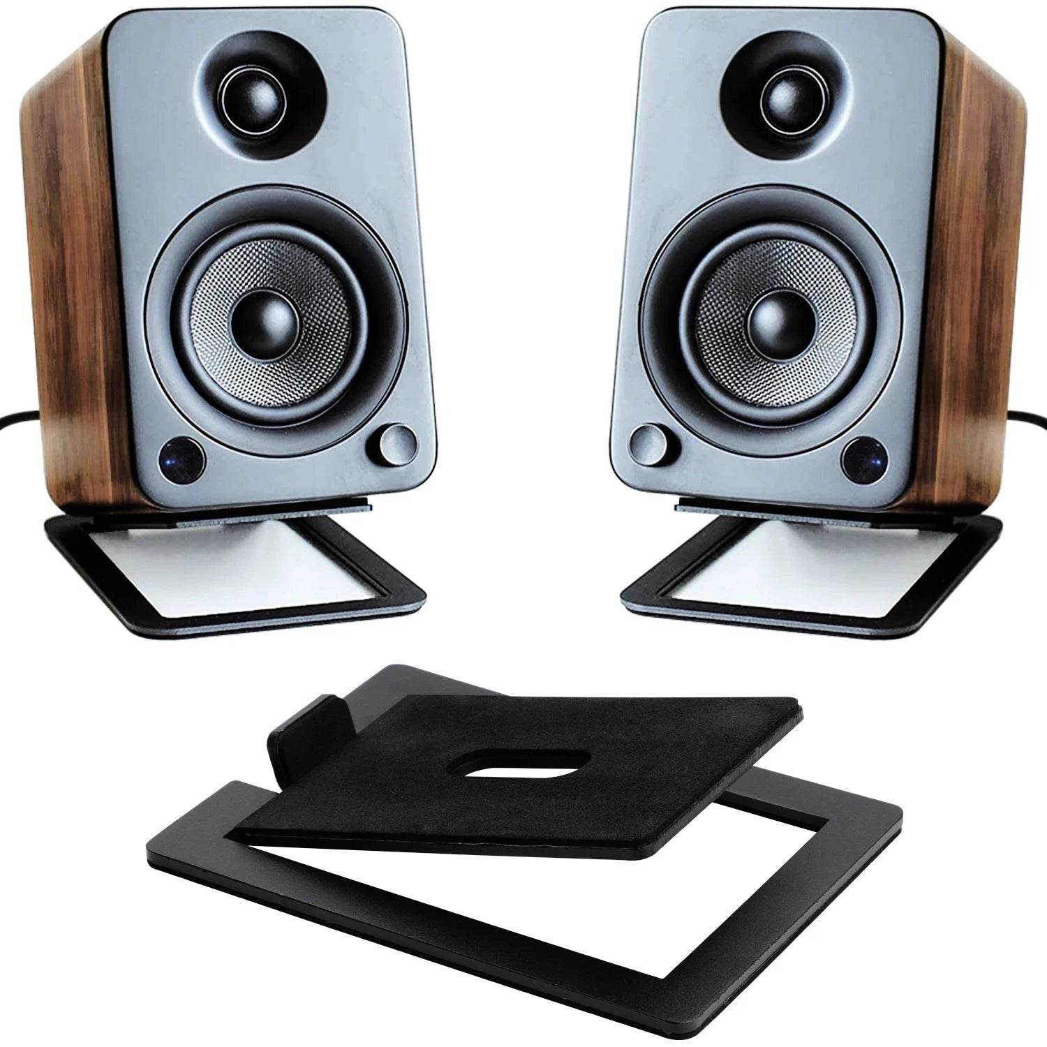 Carbon Steel Speaker Base Stand with Shock Absorption - Nic's Electronics