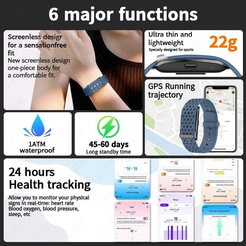 Nic's Electronics Sport Fitness Tracker Bracelet with Heart Rate