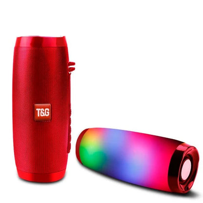 Nic's Electronics Style B Red Portable Wireless Subwoofer Radio FM Caixa De Som Bluetooth Speaker 10W Powerful Waterproof High Power Sound Box Music PC Woofer