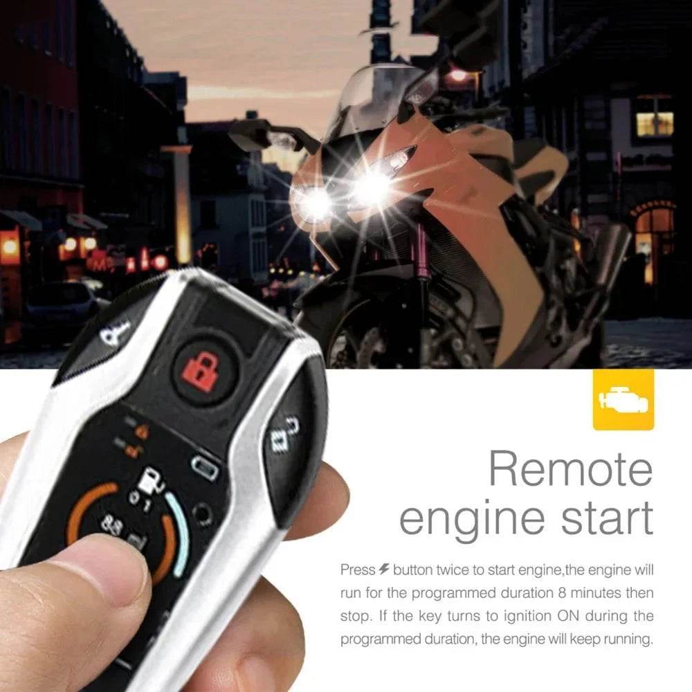 Two-Way Motorcycle Anti-Theft Alarm with Remote Engine Start - Nic's Electronics