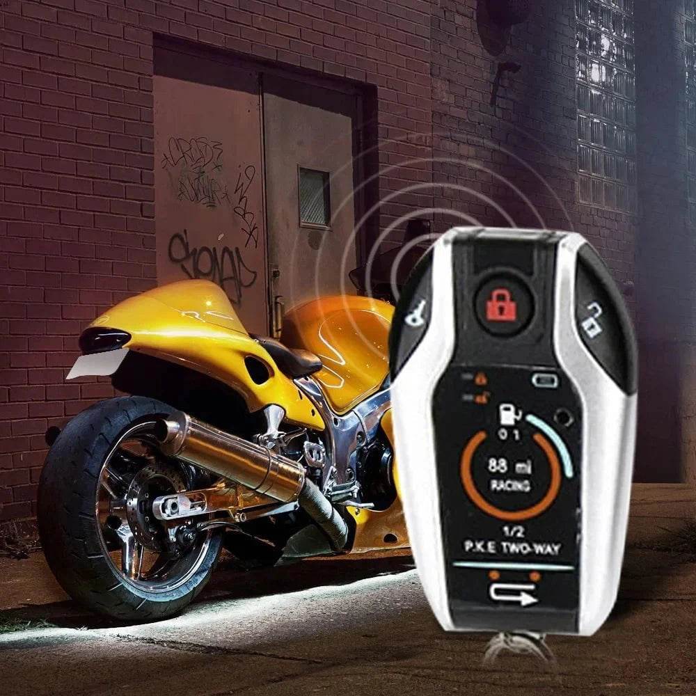 Two-Way Motorcycle Anti-Theft Alarm with Remote Engine Start - Nic's Electronics