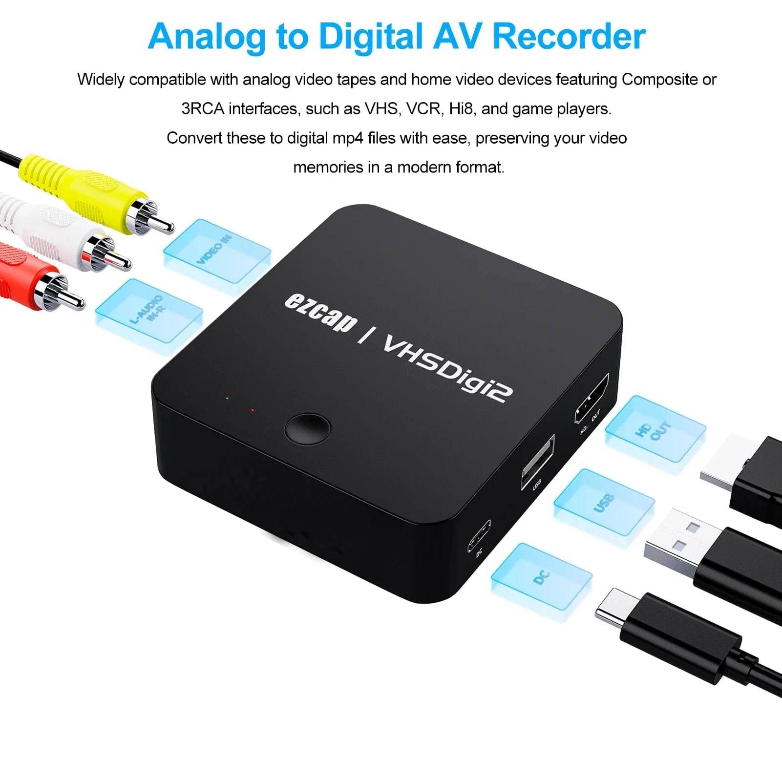 Convert VHS, VCR, DVD, and camcorder footage to digital. - Nic's Electronics