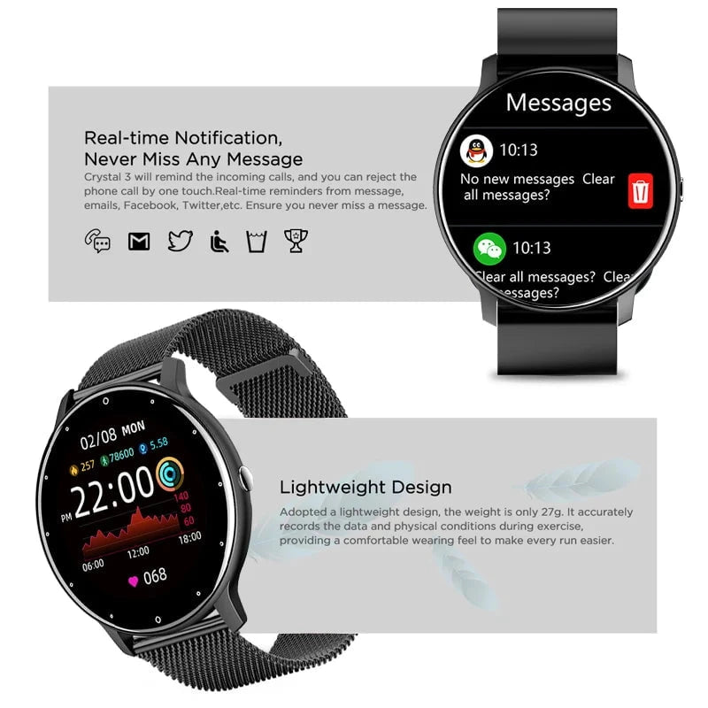 Nic's Electronics Waterproof Smart Bracelet Watch with Heart Rate