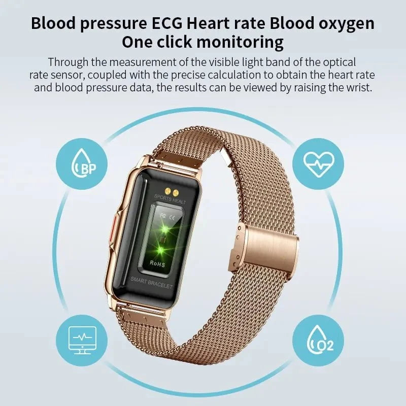 Nic's Electronics Waterproof Smart Bracelet Watch with Heart Rate