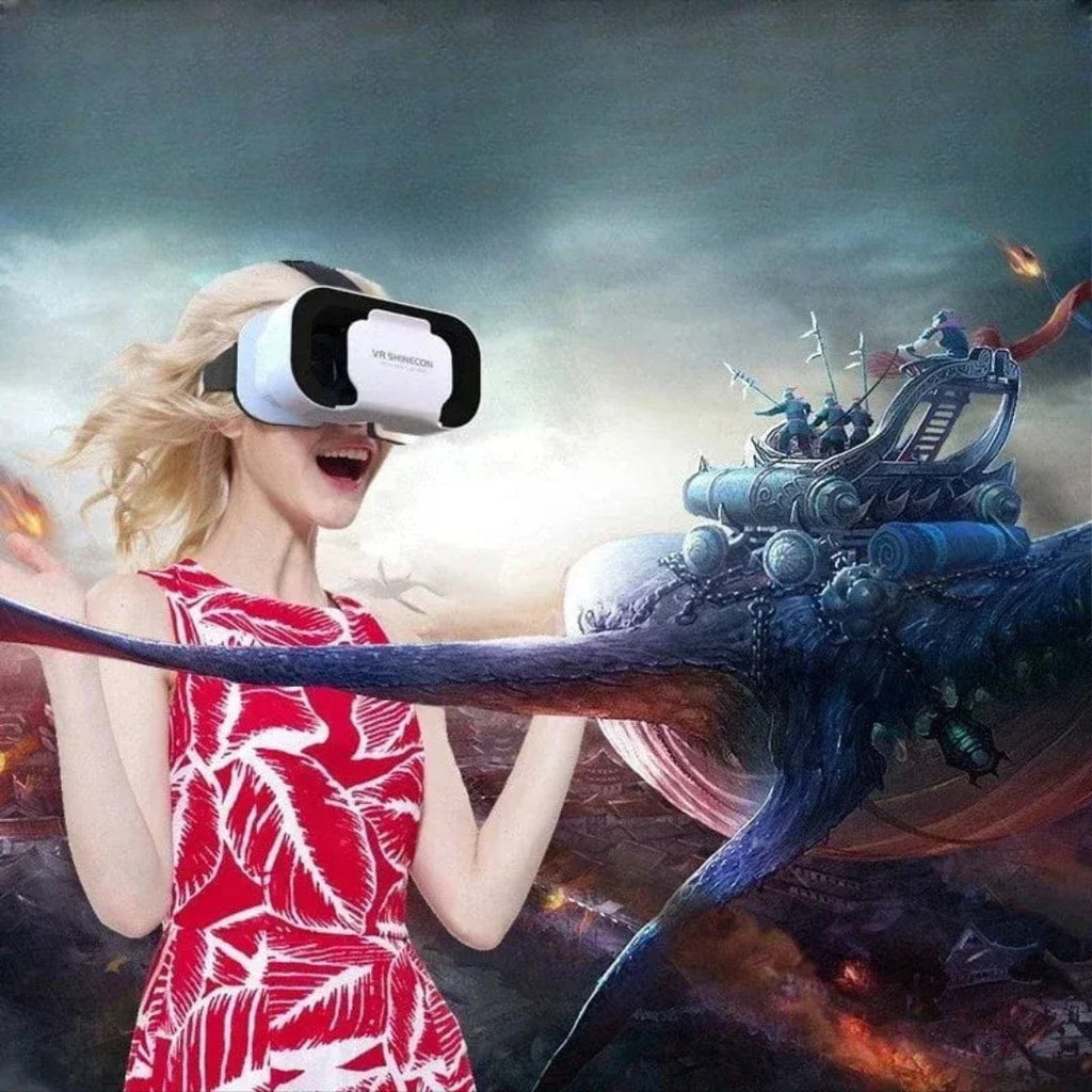 Nic's Electronics White Adjustable VR Glasses Headset