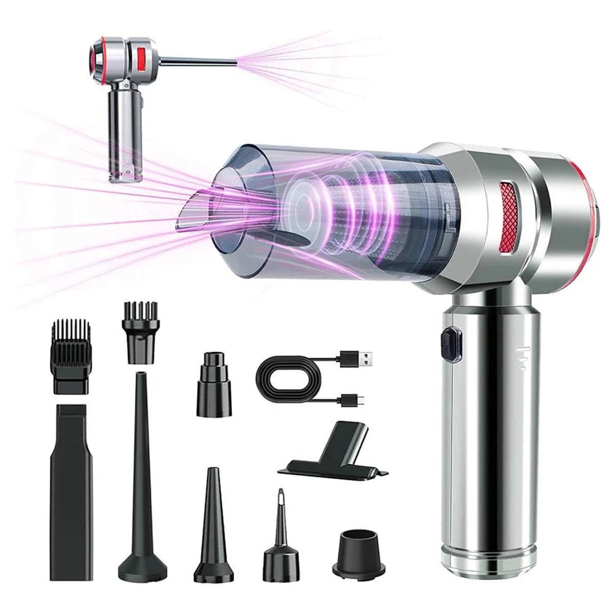Portable Car Vacuum with High Suction & Blower - Nic's Electronics