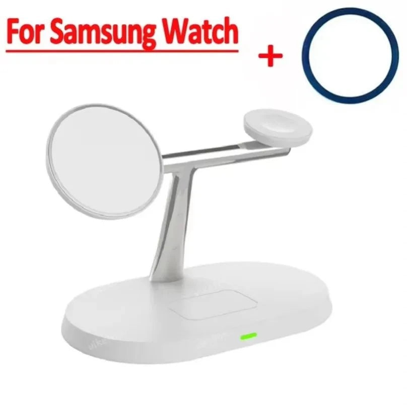 Nic's Electronics White / CHINA 3 in 1 30W Magnetic Wireless Charger Super Fast Charging Station For Samsung Galaxy S25 S24 Watch 7 6 5 4 3 2 Active 1 2 Earbuds