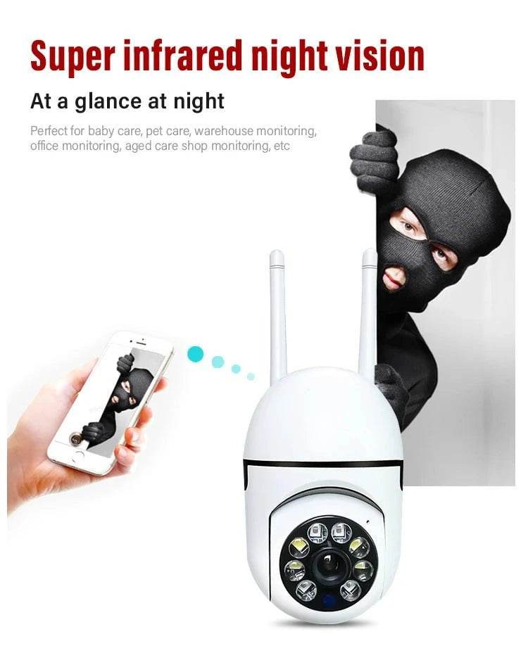 360° Rotating Wireless Security Camera for Indoor/Outdoor Use - Nic's Electronics