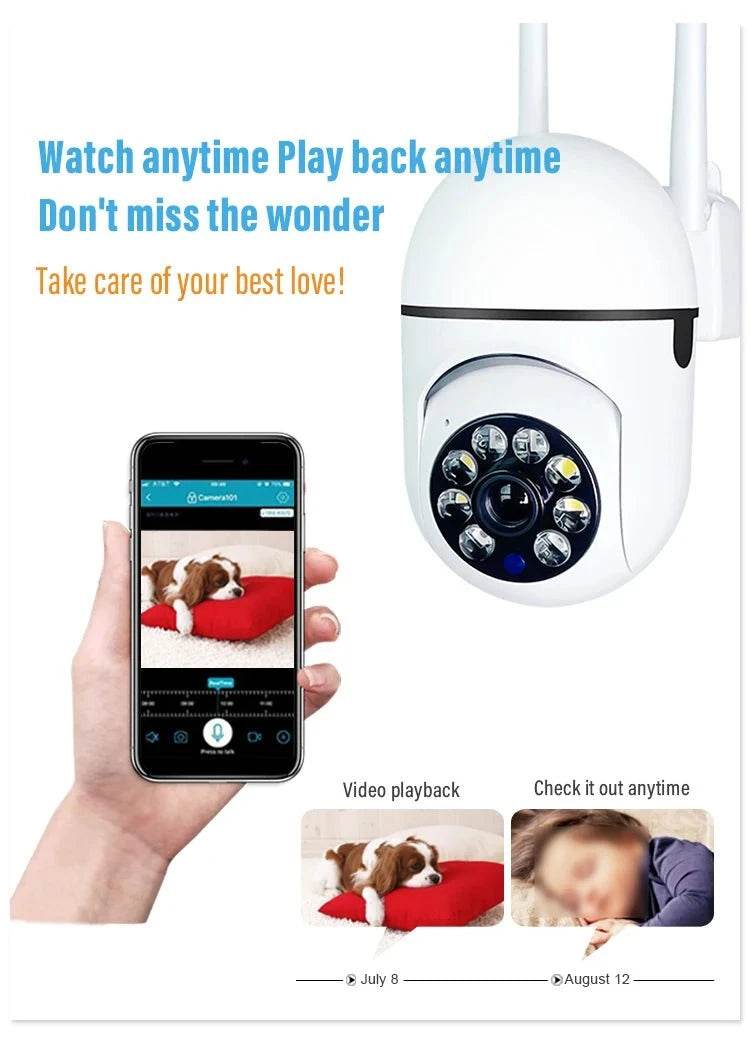 360° Rotating Wireless Security Camera for Indoor/Outdoor Use - Nic's Electronics