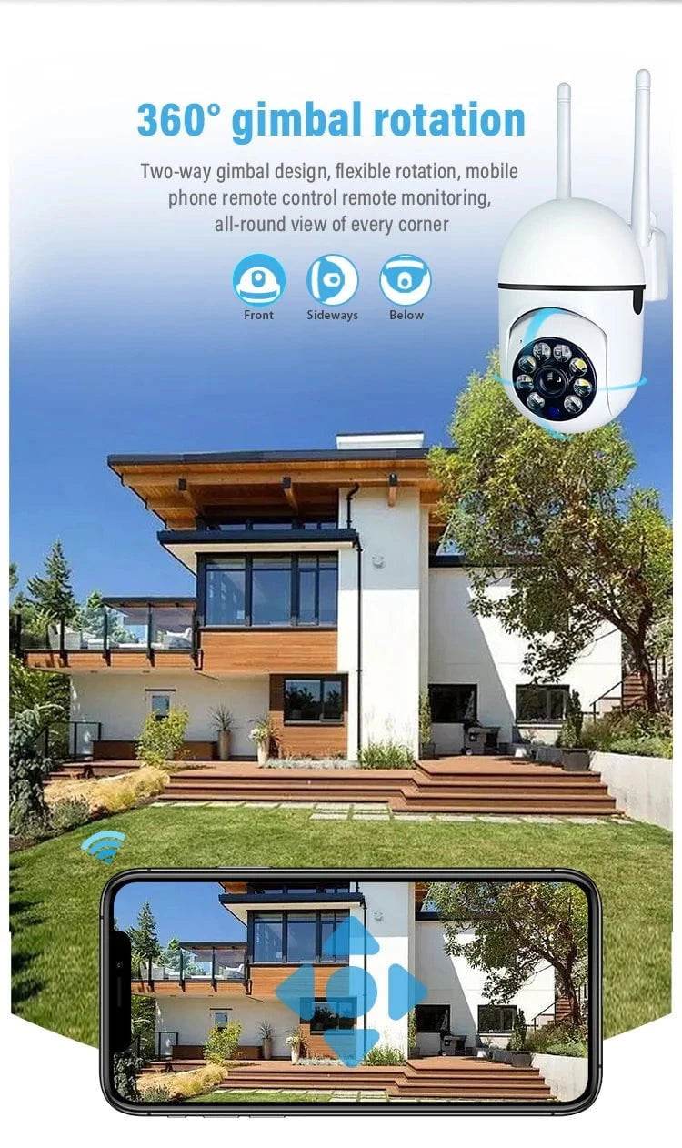 360° Rotating Wireless Security Camera for Indoor/Outdoor Use - Nic's Electronics