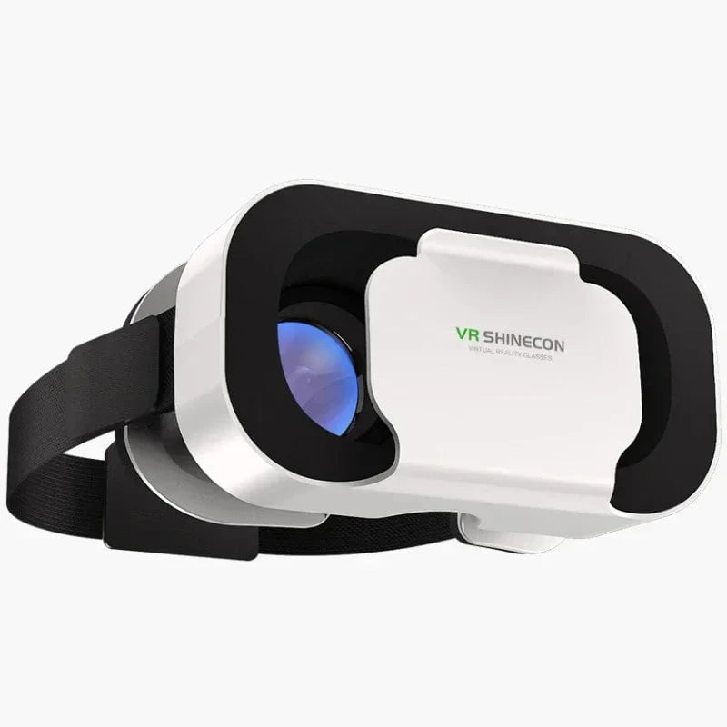 Nic's Electronics White G05 3D VR SHINECON Glasses Headset Headmounted Virtual Reality Adjustable VR Glasses for 4.7-6.3inches Android Smart Phones