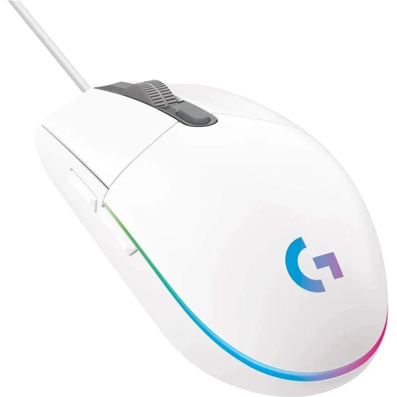 Nic's Electronics white Logitech G102 Gaming Mouse - Lightsync RGB, High Precision Sensor, 6 Programmable Buttons, 85g Lightweight Design,