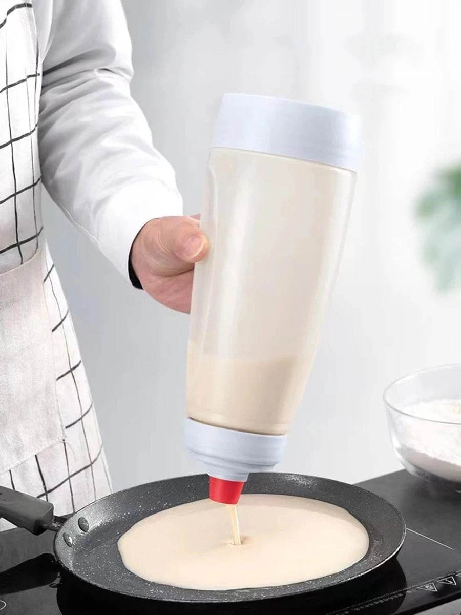 Pancake Batter Mixer Bottle with Blender Ball - Nic's Electronics