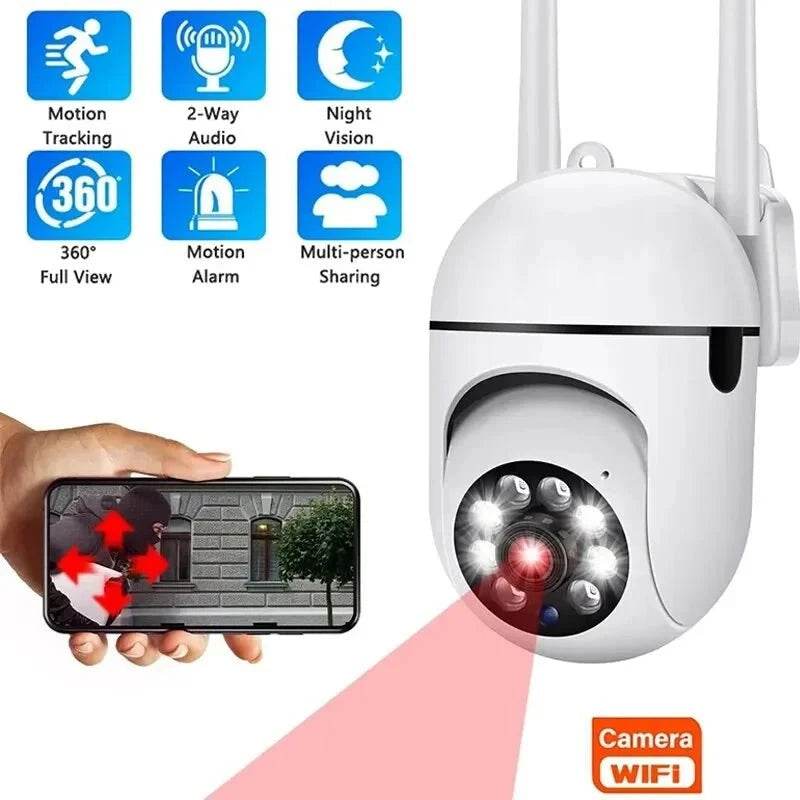 1080P WiFi Outdoor Security Camera with 2-Way Audio - Nic's Electronics