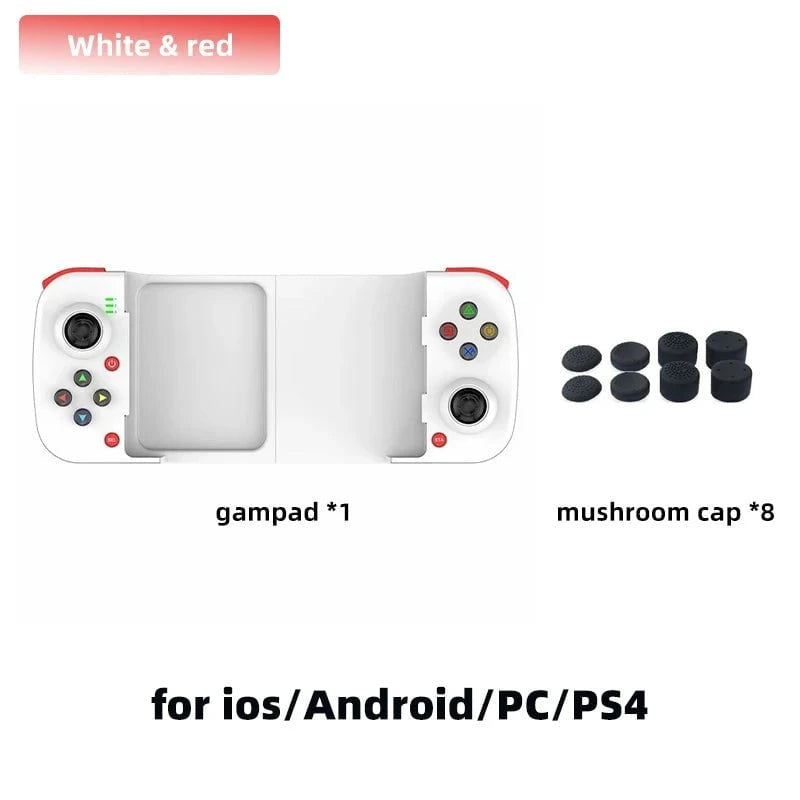 Nic's Electronics WHITE with Caps D3 Wireless Bluetooth-compatible Stretchable Gaming Controller For Mobile Phones Android IOS PC Gamepad Joystick Game Control