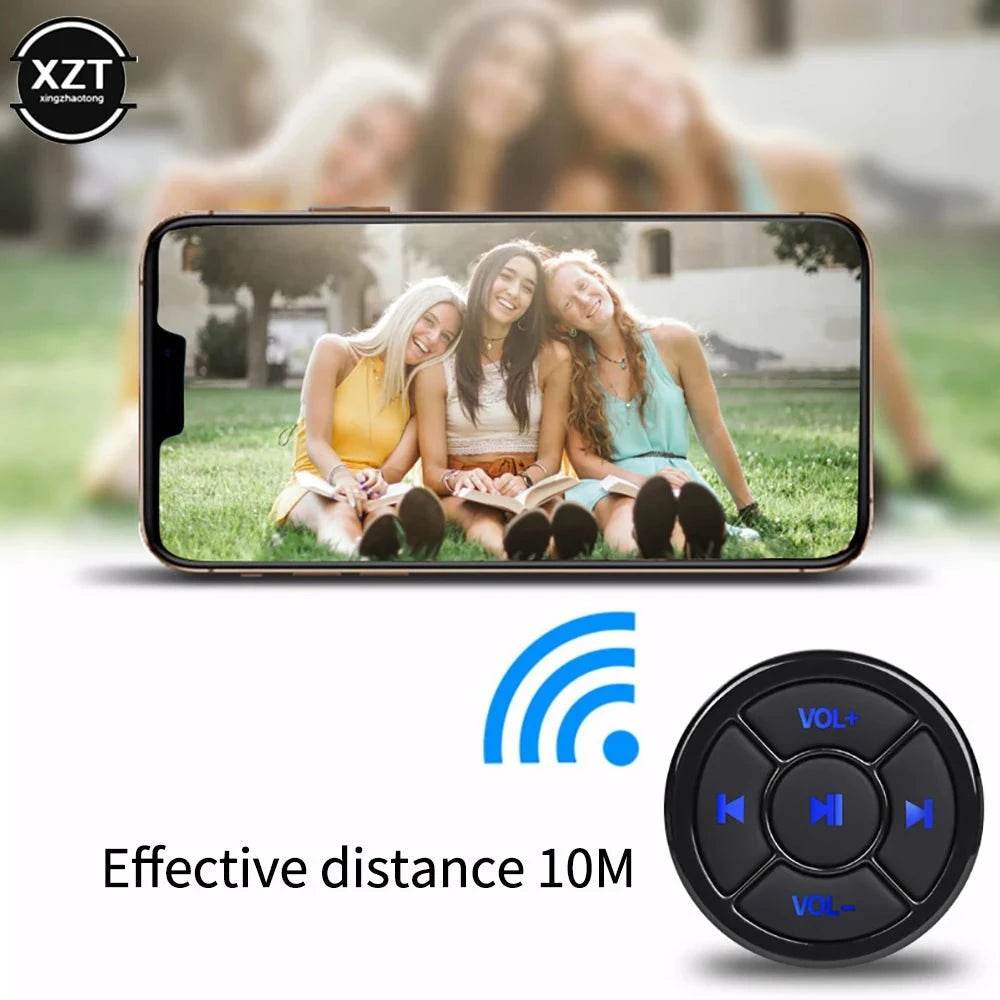 Wireless Bluetooth Remote for Car & Motorcycle Steering Wheel – iOS & Android - Nic's Electronics