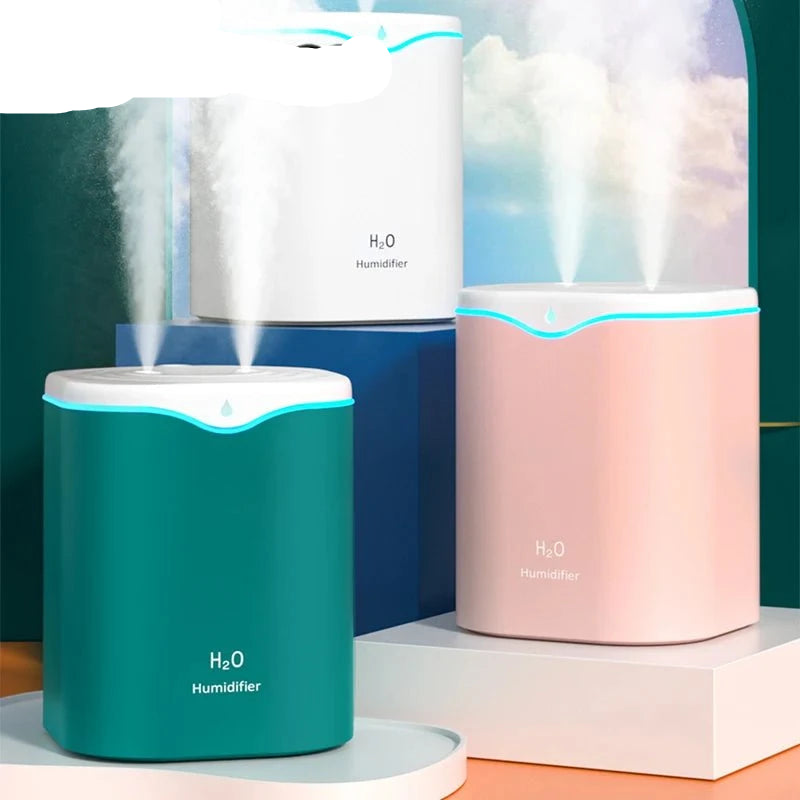 Nic's Electronics Xiaomi USB Air Humidifier Double Spray Port Essential Oil Aromatherapy Humificador Cool Mist Maker Fogger Purify For Car Home