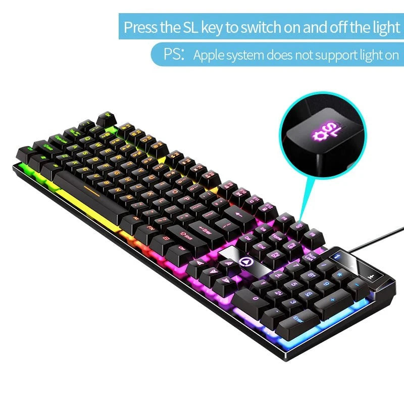 Nic's Electronics YINDIAO Keyboard Gaming Wired Laptop Desktops PC Computer Office Accessories Low Profile Gamer Keyboards With Numpad